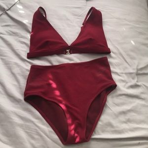 Maroon/ Red bikini set